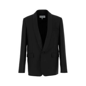 Loewe Men Black Wool Blend Blazer